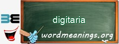 WordMeaning blackboard for digitaria
